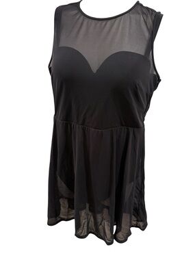 Torrid Mesh Underwire Black Swim Dress ~ Size 2